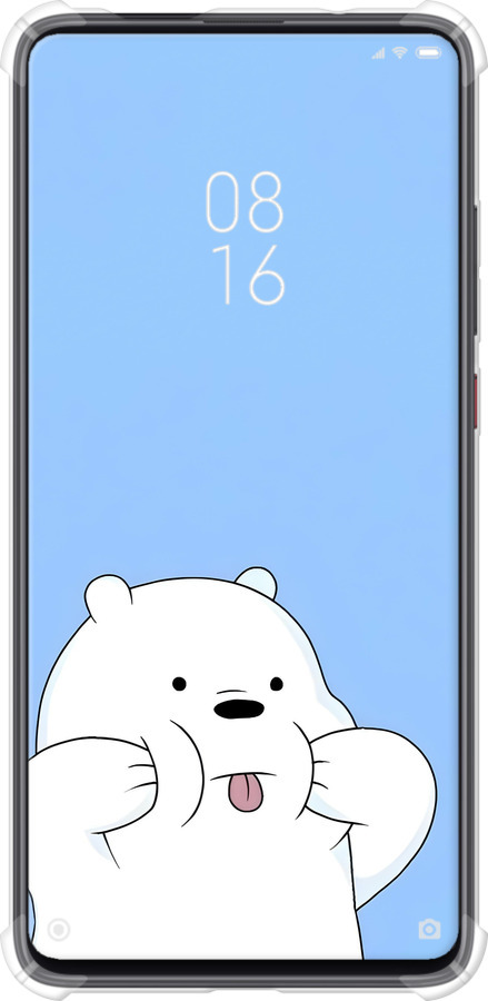 Силикон с усиленными углами чехол Милый мишка для Xiaomi Mi 9T - 6357sp-1815 изображение 