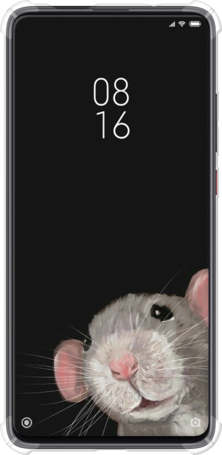 Силіконовий протиударний с посиленими кутами чехол The Peeking Rat для Xiaomi Mi 9T Pro - 6442sp-1698 изображение 