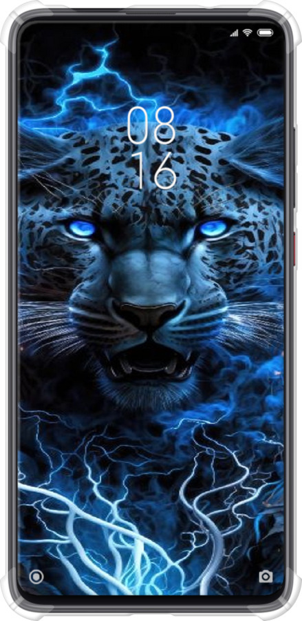 Силіконовий протиударний с посиленими кутами чехол Крижаний леопард для Xiaomi Mi 9T Pro - 6460sp-1698 изображение 