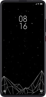 Силиконовый чехол Черно белые абстрактные горы для Xiaomi Redmi K20 Pro - 6437u-1816 изображение 