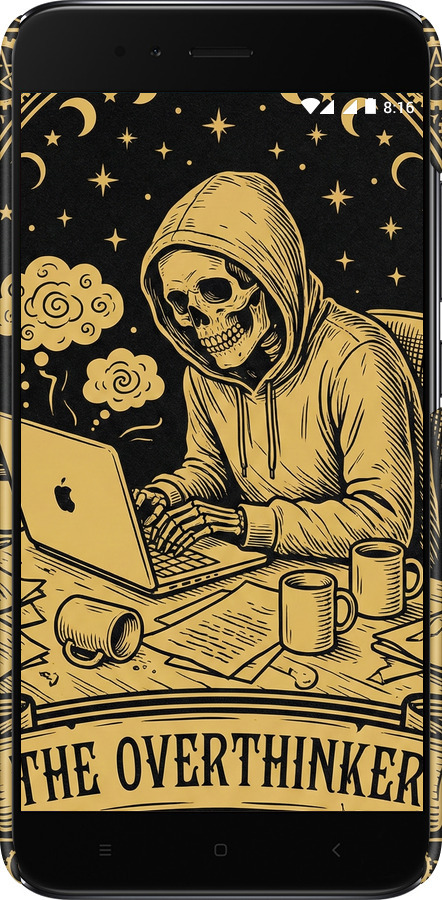 3D пластиковый матовый чехол The Overthinker для Xiaomi Mi A1 - 6774m-1132 изображение 