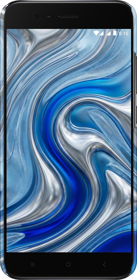 3D пластиковий матовий чехол Liquid Chrome для Xiaomi Mi 5X - 6781m-1042 изображение 