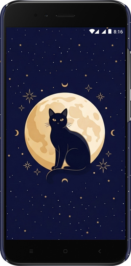 3D пластиковый матовый чехол Cute Cat Celestial/Witchy для Xiaomi Mi A1 - 6787m-1132 изображение 