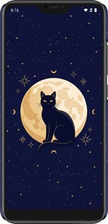 3D пластиковий матовий чехол Cute Cat Celestial/Witchy для Xiaomi Mi A2 Lite - 6787m-1522 изображение 