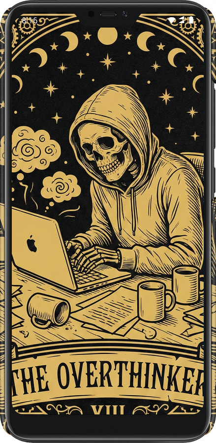 3D пластиковий матовий чехол The Overthinker для Xiaomi Mi A2 Lite - 6774m-1522 изображение 