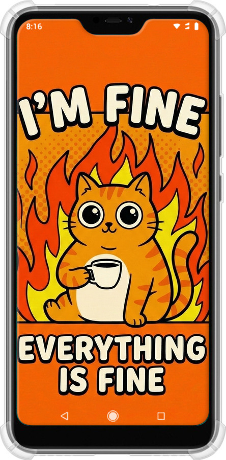 Силіконовий протиударний с посиленими кутами чехол Funny Cat для Xiaomi Mi A2 Lite - 6786sp-1522 изображение 