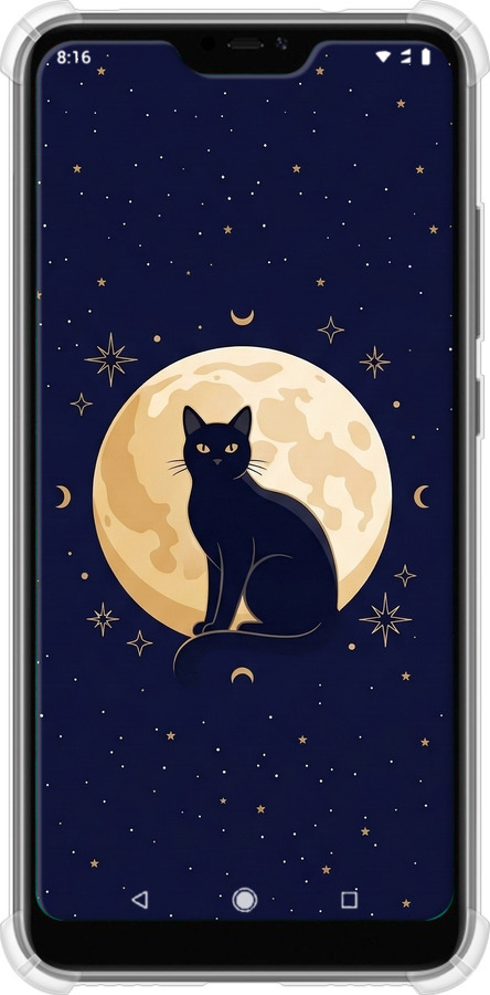 Силіконовий протиударний с посиленими кутами чехол Cute Cat Celestial/Witchy для Xiaomi Mi A2 Lite - 6787sp-1522 изображение 