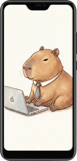 2D пластиковый чехол Funny Capybara CEO Working для Xiaomi Mi A2 Lite - 6777t-1522 изображение 