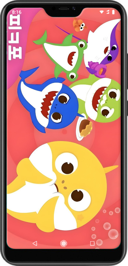 2D пластиковый чехол Бейби Шаркс для Xiaomi Mi A2 Lite - 6305t-1522 изображение 