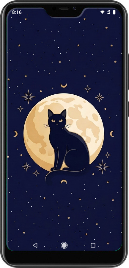 Силіконовий чехол Cute Cat Celestial/Witchy для Xiaomi Mi A2 Lite - 6787u-1522 изображение 