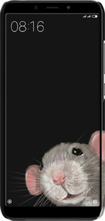 3D пластиковый матовый чехол The Peeking Rat для Xiaomi Mi A2 - 6442m-1481 изображение 