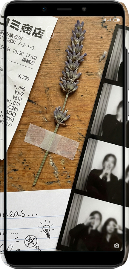 3D пластиковый матовый чехол Aesthetic Scrapbook Collage для Xiaomi Mi A2 - 6773m-1481 изображение 