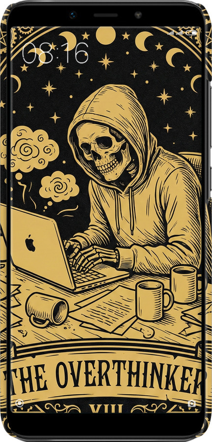 3D пластиковый матовый чехол The Overthinker для Xiaomi Mi A2 - 6774m-1481 изображение 