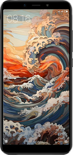 2D пластиковый чехол Арт волны для Xiaomi Mi A2 - 6324t-1481 изображение 