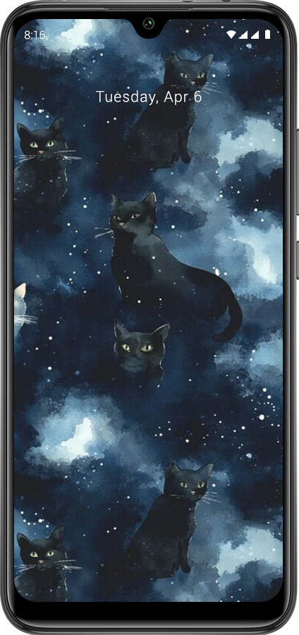 TPU чехол Изображение Кошек с тёмной акварелью для Xiaomi Mi A3 - 6521b-1737 изображение 