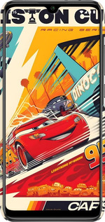 3D пластиковий матовий чехол Тачки для Xiaomi Mi A3 - 6288m-1737 изображение 