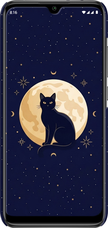 3D пластиковий матовий чехол Cute Cat Celestial/Witchy для Xiaomi Mi CC9E - 6787m-4140 изображение 