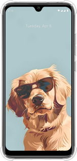 Силикон с усиленными углами чехол Пес в очках для Xiaomi Mi A3 - 6381sp-1737 изображение 