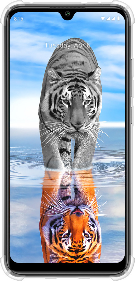 Силикон с усиленными углами чехол Тигр для Xiaomi Mi A3 - 6016sp-1737 изображение 