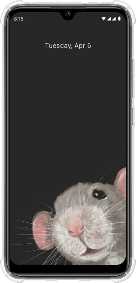 Силикон с усиленными углами чехол The Peeking Rat для Xiaomi Mi A3 - 6442sp-1737 изображение 