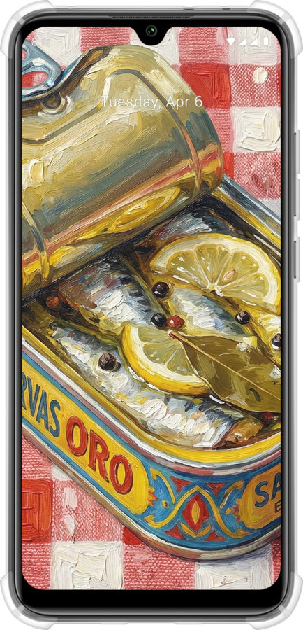 Силикон с усиленными углами чехол Vintage Sardine Tin Phone для Xiaomi Mi A3 - 6772sp-1737 изображение 