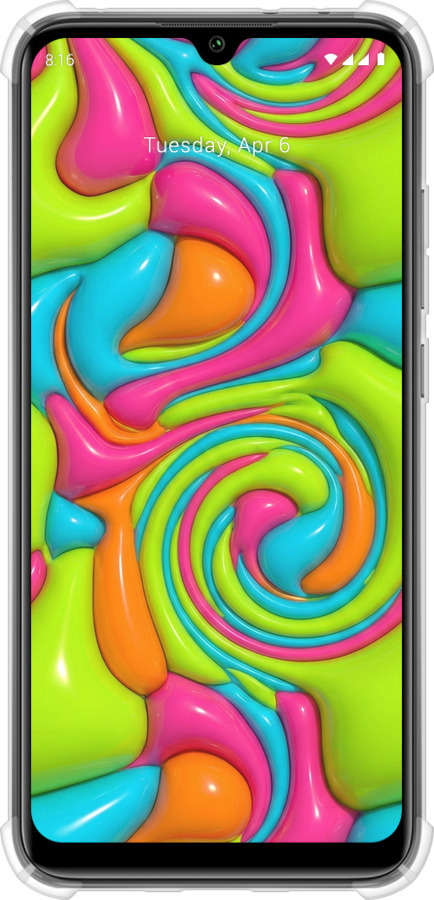 Силикон с усиленными углами чехол Y2K Jelly Dream для Xiaomi Mi CC9E - 6780sp-4140 изображение 