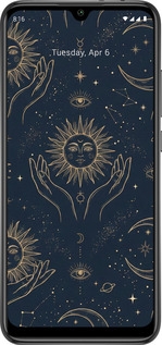 Силіконовий чехол Celestial Harmony: Sun & Moon Gold Mystic Pattern для Xiaomi Mi CC9E - 6778u-4140 изображение 