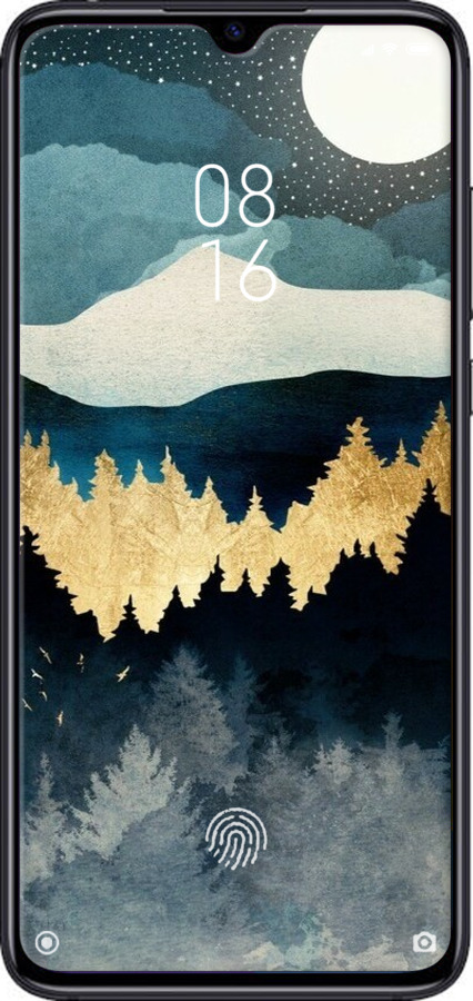 TPU чехол Нічний краєвид з лісом та горами для Xiaomi Mi CC9 - 6493b-1747 изображение 