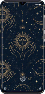 3D пластиковый матовый чехол Celestial Harmony: Sun & Moon Gold Mystic Pattern для Xiaomi Mi CC9 - 6778m-1747 изображение 
