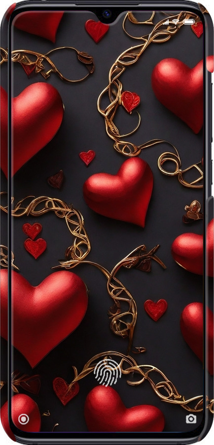 3D пластиковий матовий чехол Сердечки для Xiaomi Mi 9 Lite - 5831m-1834 изображение 