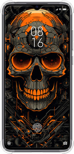 Силикон с усиленными углами чехол Череп для Xiaomi Mi CC9 - 5952sp-1747 изображение 