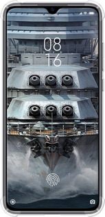 Силикон с усиленными углами чехол Линкор, world of tanks, wargaming, военный корабль для Xiaomi Mi 9 Lite - 6453sp-1834 изображение 