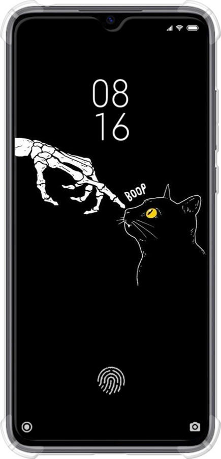 Силіконовий протиударний с посиленими кутами чехол Кішка для Xiaomi Mi CC9 - 6505sp-1747 изображение 
