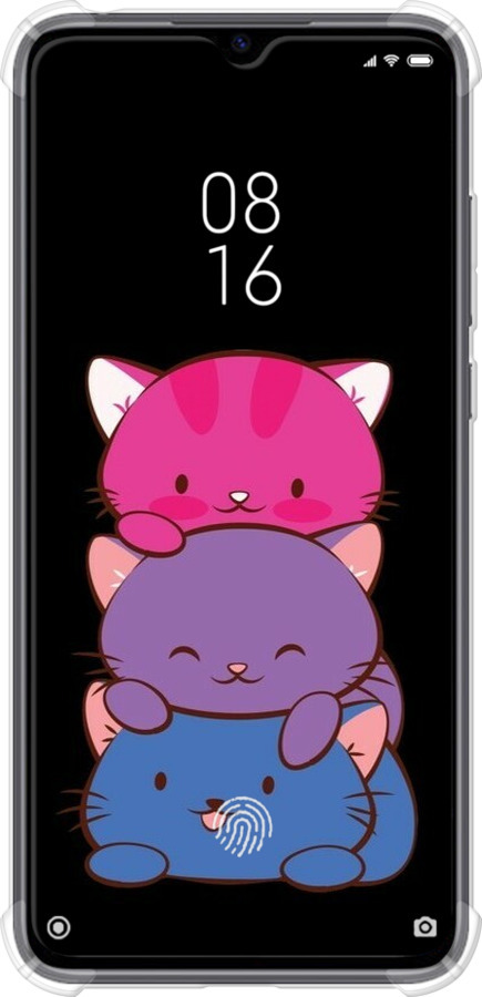 Силикон с усиленными углами чехол Милые кошки для Xiaomi Mi CC9 - 6518sp-1747 изображение 