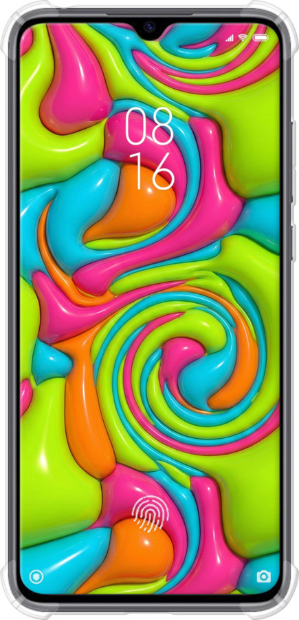 Силикон с усиленными углами чехол Y2K Jelly Dream для Xiaomi Mi 9 Lite - 6780sp-1834 изображение 