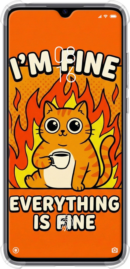 Силикон с усиленными углами чехол Funny Cat для Xiaomi Mi CC9 - 6786sp-1747 изображение 