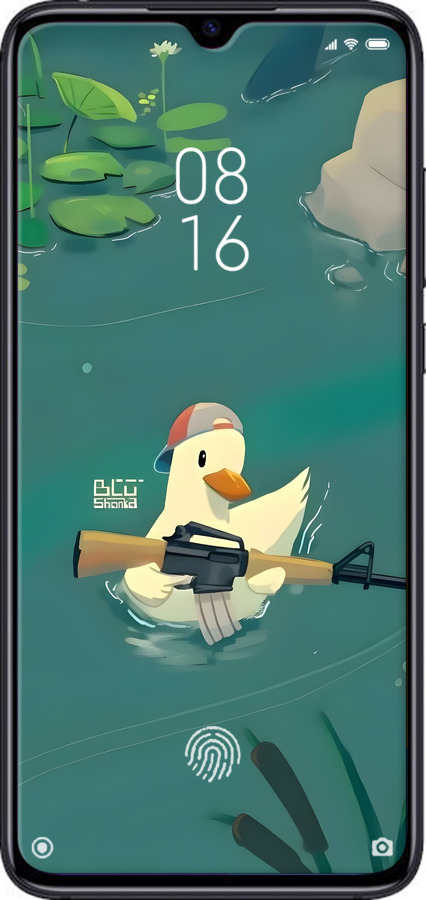 2D пластиковий чехол Каченя з автоматом для Xiaomi Mi CC9 - 6356t-1747 изображение 