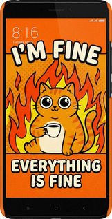 3D пластиковый матовый чехол Funny Cat для Xiaomi Mi Max 2 - 6786m-994 изображение 