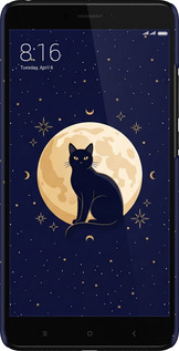 3D пластиковый матовый чехол Cute Cat Celestial/Witchy для Xiaomi Mi Max 2 - 6787m-994 изображение 