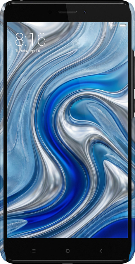 3D пластиковый матовый чехол Liquid Chrome для Xiaomi Mi Max 2 - 6781m-994 изображение 