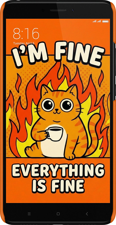 3D пластиковый матовый чехол Funny Cat для Xiaomi Mi Max 2 - 6786m-994 изображение 