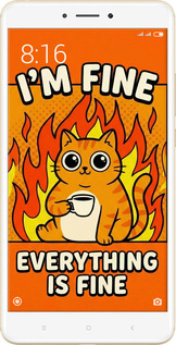 2D пластиковый чехол Funny Cat для Xiaomi Mi Max 2 - 6786t-994 изображение 