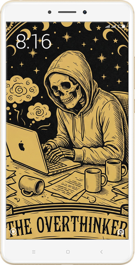 2D пластиковый чехол The Overthinker для Xiaomi Mi Max 2 - 6774t-994 изображение 