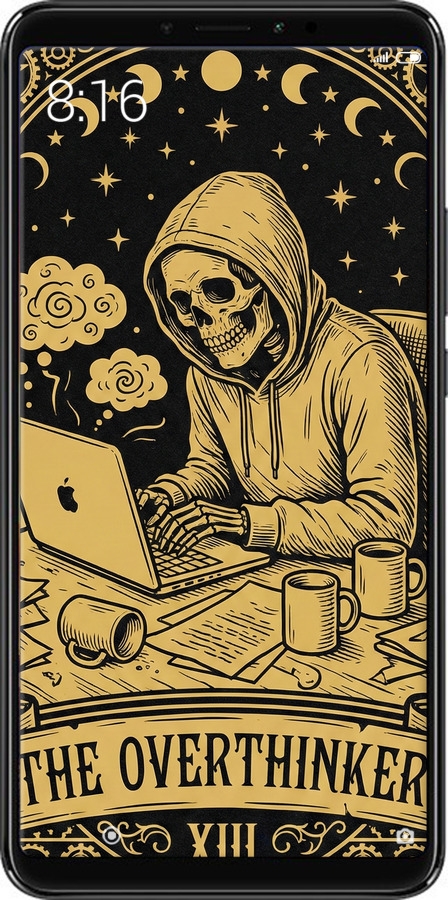 2D пластиковый чехол The Overthinker для Xiaomi Mi Max 3 - 6774t-1534 изображение 