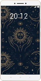 Силиконовый чехол Celestial Harmony: Sun & Moon Gold Mystic Pattern для Xiaomi Mi Max - 6778u-275 изображение 