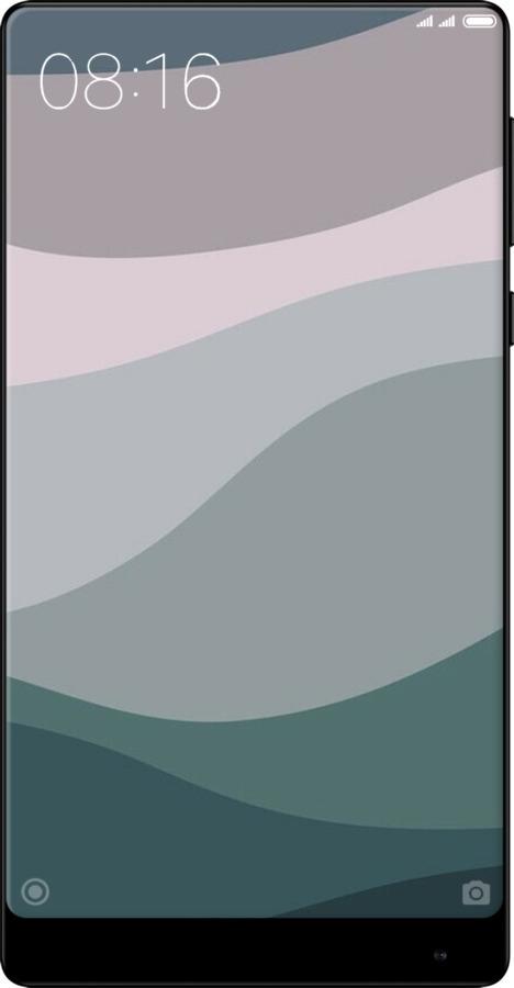 TPU чехол З фіолетовим та бірюзовим ретро-стилем та хвилями для Xiaomi Mi MiX 2 - 6533b-1067 изображение 