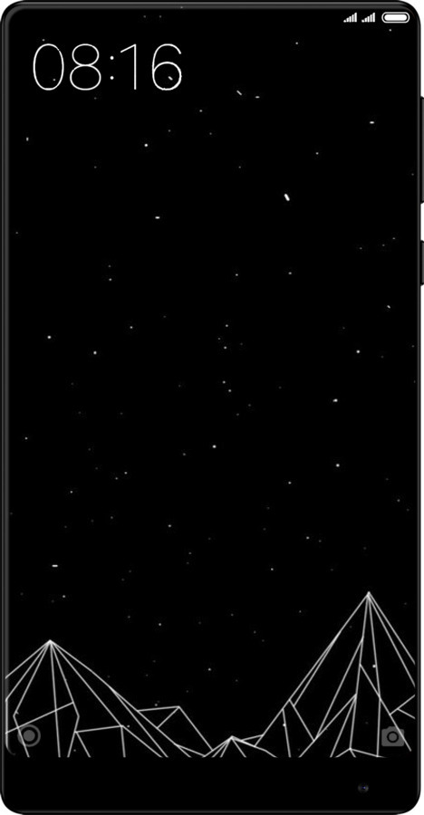 2D пластиковый чехол Черно белые абстрактные горы для Xiaomi Mi MiX 2 - 6437t-1067 изображение 