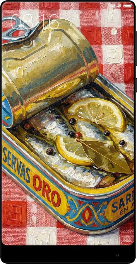 2D пластиковый чехол Vintage Sardine Tin Phone для Xiaomi Mi MiX 2 - 6772t-1067 изображение 