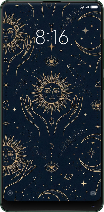 TPU чехол Celestial Harmony: Sun & Moon Gold Mystic Pattern для Xiaomi Mi Mix 2s - 6778b-1438 изображение 