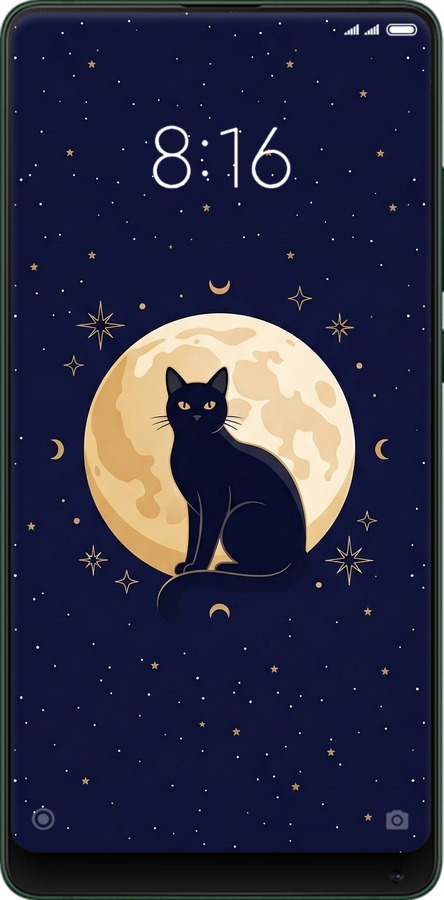 Силиконовый чехол Cute Cat Celestial/Witchy для Xiaomi Mi Mix 2s - 6787u-1438 изображение 